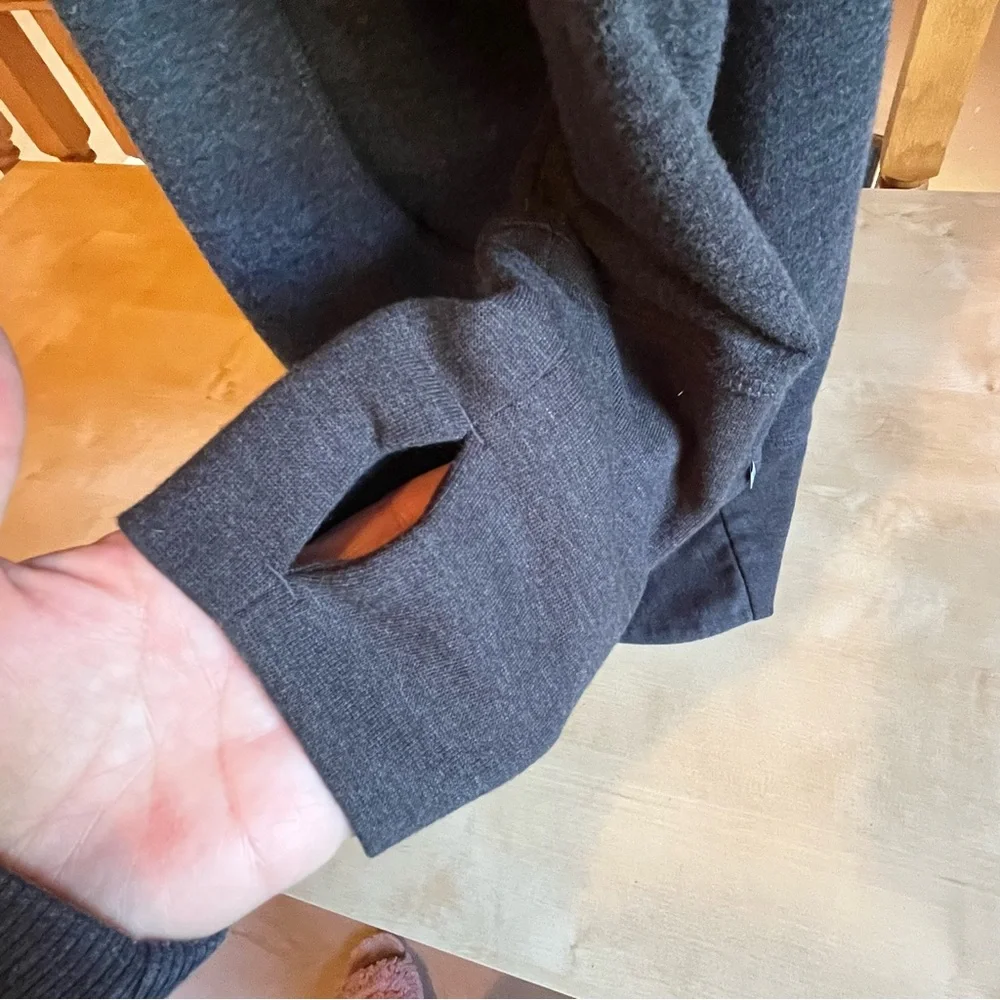 Eddie Bauer Women's Camp Fleece Wrap Open Front Cardigan Dark Gray Size XL - Picture 5 of 8